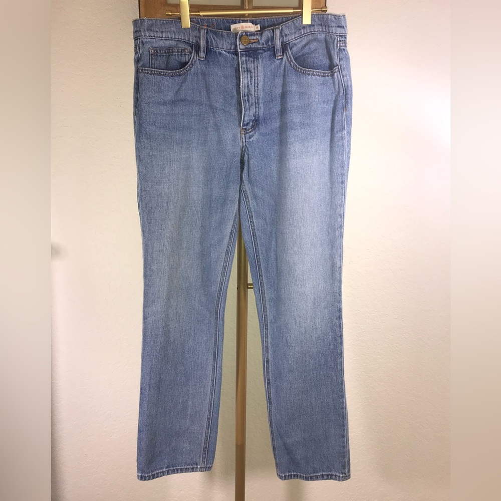 TORY BURCH, button fly loose fit jeans. Size 30
